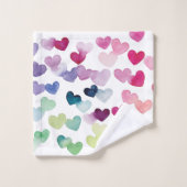 Waterverf regenboogharten bad handdoek (Wasdoekje)