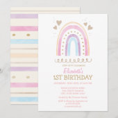 Waterverf regenboogharten gestreept op zaterdag kaart (Voorkant / Achterkant)