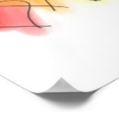 Waterverf regenboogharten poster (Hoek)