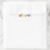 Waterverf regenboogharten ronde sticker (Tas)