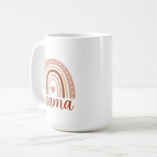 Waterverf Regenbooghartmamma Koffiemok (Voorkant links)