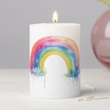 Waterverf regenboogkaars