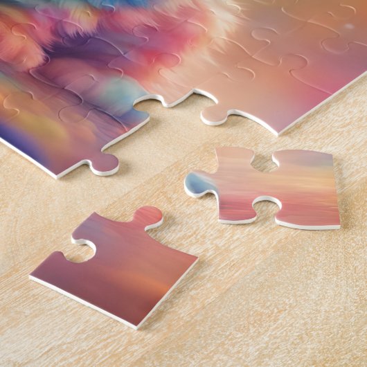 Waterverf regenboogkat legpuzzel (Zijkant)