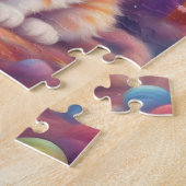 Waterverf regenboogkat legpuzzel (Zijkant)