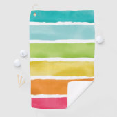 Waterverf regenboogkleuren bevestigen golfhanddoek (Insitu)