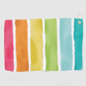 Waterverf regenboogkleuren bevestigen golfhanddoek (Horizontaal)