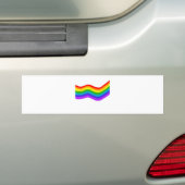 Waterverf regenboogkleuren bumpersticker (Op auto)