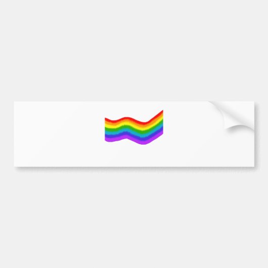 Waterverf regenboogkleuren bumpersticker (Voorkant)