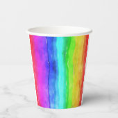 Waterverf regenboogkleuren papieren bekers (Achterkant)