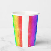 Waterverf regenboogkleuren papieren bekers (Links)