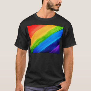 Waterverf regenboogkleuren t-shirt