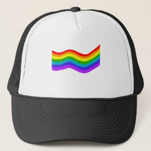 Waterverf regenboogkleuren trucker pet