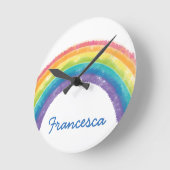 Waterverf regenboogklok ronde klok (Hoek)