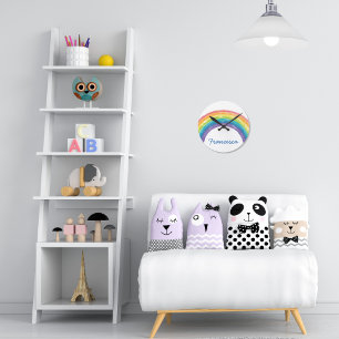 Waterverf regenboogklok ronde klok