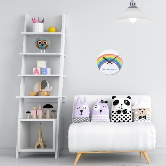 Waterverf regenboogklok ronde klok