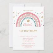 Waterverf Regenboogkroonstrips "Birthday" Kaart (Voorkant)