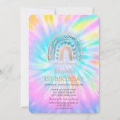 Waterverf regenboogkunst Tie Dye Birthday Kaart (Voorkant)