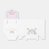 Waterverf regenbooglitter Heart Girl 1e verjaardag Bedankdoosjes (Uitgevouwen)