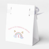 Waterverf regenbooglitter Heart Girl 1e verjaardag Bedankdoosjes (Achterkant)