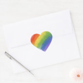 waterverf regenboogmagie hart sticker (Envelop)