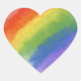 waterverf regenboogmagie hart sticker