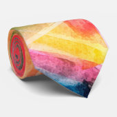 Waterverf RegenboogMannen Stropdas (Opgerold)