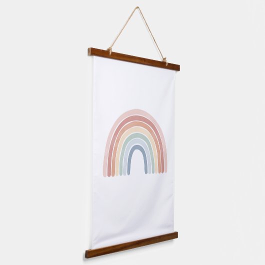 Waterverf regenboogneursery hangend wandkleed (Gebogen)