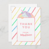 Waterverf regenboogontsteking Birthday | Dank u we Uitnodiging Briefkaart (Voorkant / Achterkant)