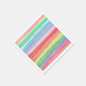 Waterverf Regenboogontsteking Stripes Gold Myrtle Servet (Hoek)