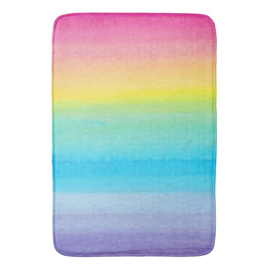 Waterverf regenboogontwerp Badmat (Voorkant Verticaal)