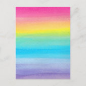 Waterverf regenboogontwerp briefkaart (Voorkant)