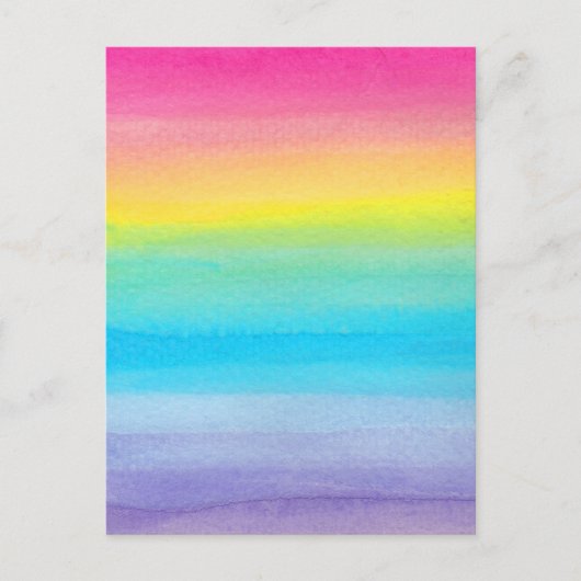 Waterverf regenboogontwerp briefkaart (Voorkant)