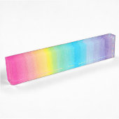 Waterverf regenboogontwerp naambordje