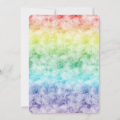 Waterverf RegenboogPaars Glitter Unicorn Kaart (Achterkant)