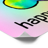 Waterverf regenboogpag Poster op zaterdag afdrukke (Hoek)