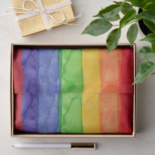 Waterverf regenboogpapier tissuepapier (Geschenk)