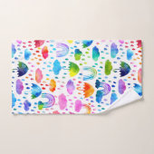 Waterverf Regenboogparaplu regenachtige dagmeisjes Bad Handdoek (Handdoek)