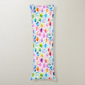 Waterverf Regenboogparaplu regenachtige dagmeisjes Lichaamskussen (Voorkant Verticaal)