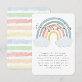Waterverf regenboogpastelboeken voor babydraden informatiekaartje