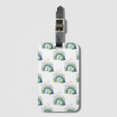 Waterverf Regenboogpatroon Bagagelabel (Voorkant (verticaal))