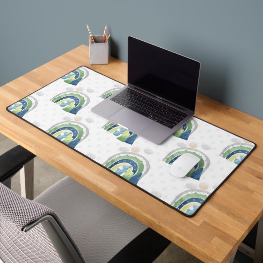 Waterverf Regenboogpatroon Bureaumat (Kantoor 2)