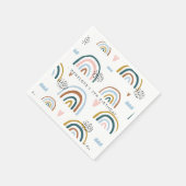 Waterverf regenboogpatroon | Gepersonaliseerd Servet (Hoek)