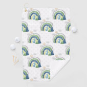 Waterverf Regenboogpatroon Golfhanddoek (Insitu)