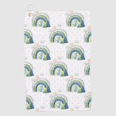 Waterverf Regenboogpatroon Golfhanddoek (Voorkant)