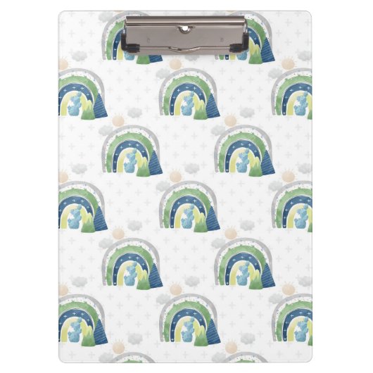 Waterverf regenboogpatroon klembord (Voorkant)