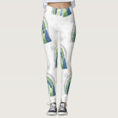 Waterverf Regenboogpatroon Leggings (Voorkant)