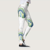 Waterverf Regenboogpatroon Leggings (Rechts)