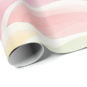 Waterverf regenboogpatroon met neutrale pastel cadeaupapier (Rol Hoek)