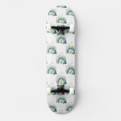 Waterverf regenboogpatroon persoonlijk skateboard (Voorkant)