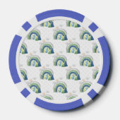 Waterverf Regenboogpatroon Poker Chips (Achterkant)